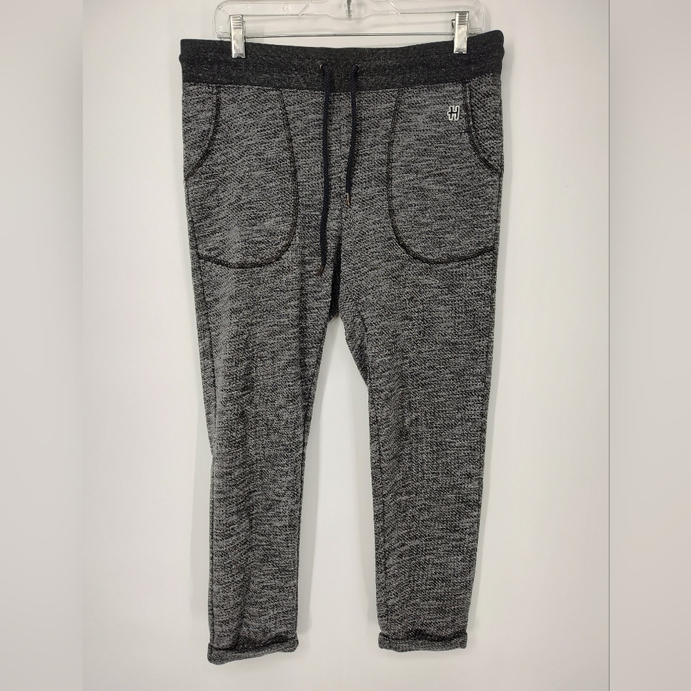 HOMAGE Gray Marled Knit Jogger Pants